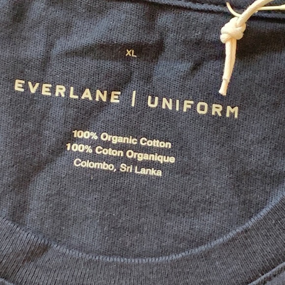 Everlane The Essential Organic Crew T-Shirt Top Navy Mens Size XL - Picture 5 of 11